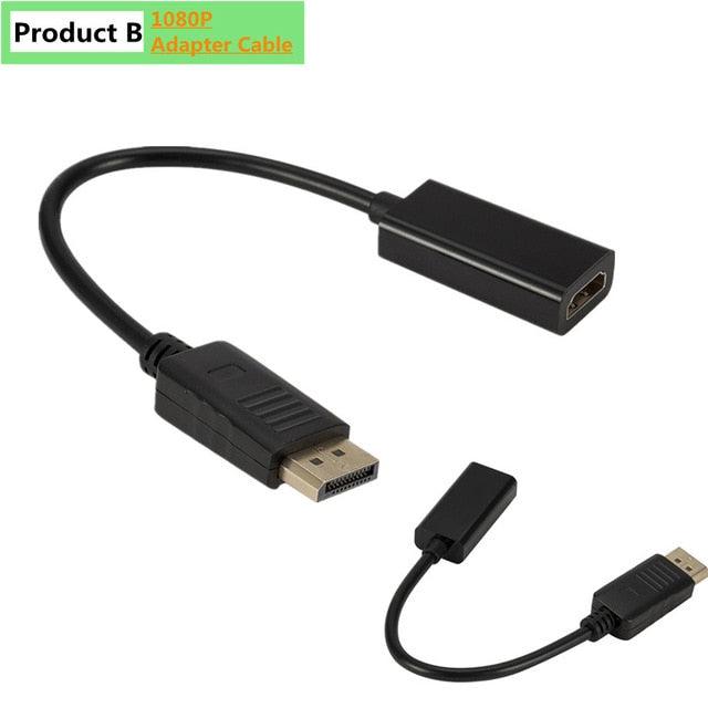 Mini DisplayPort To HDMI-compatible Adapter Male To Female Converter DP To HD Display Port 4K Cable Adapter Video Audio Compatible For PC And Laptop Stevvex