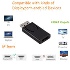 Mini DisplayPort To HDMI-compatible Adapter Male To Female Converter DP To HD Display Port 4K Cable Adapter Video Audio Compatible For PC And Laptop Stevvex
