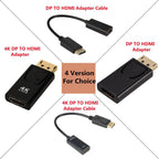 Mini DisplayPort To HDMI-compatible Adapter Male To Female Converter DP To HD Display Port 4K Cable Adapter Video Audio Compatible For PC And Laptop Stevvex