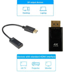 Mini DisplayPort To HDMI-compatible Adapter Male To Female Converter DP To HD Display Port 4K Cable Adapter Video Audio Compatible For PC And Laptop Stevvex
