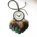 Mini Dream Catcher With Natural Feather Wind Chime Hanging Handmade Lace Feathers Bead Dream Catcher Wind Chimes Hanging Home Room Decoration Car Pendant Ornament Craft Dreamcatcher For Gift Memorial Festival Photography
