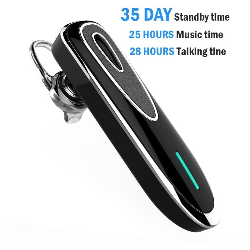 Mini Driving Wireless Music Earphone Noise Cancelling Design Handsfree Earphone With Microphone Super Long Standby Time Portable Lightweight Small Single Headphone With Headset Case Stevvex