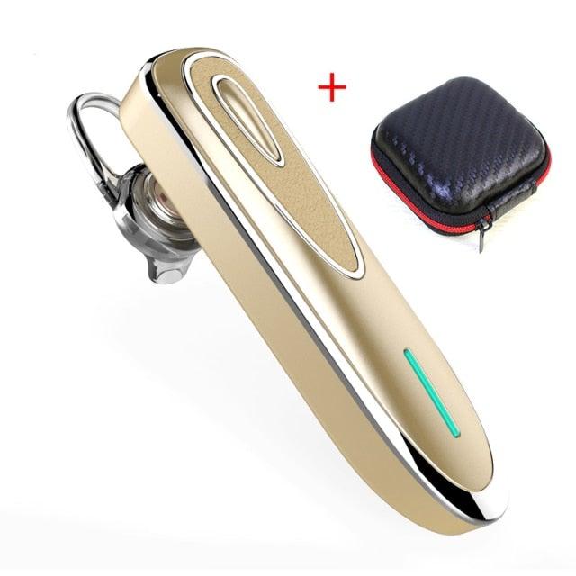 Mini Driving Wireless Music Earphone Noise Cancelling Design Handsfree Earphone With Microphone Super Long Standby Time Portable Lightweight Small Single Headphone With Headset Case Stevvex