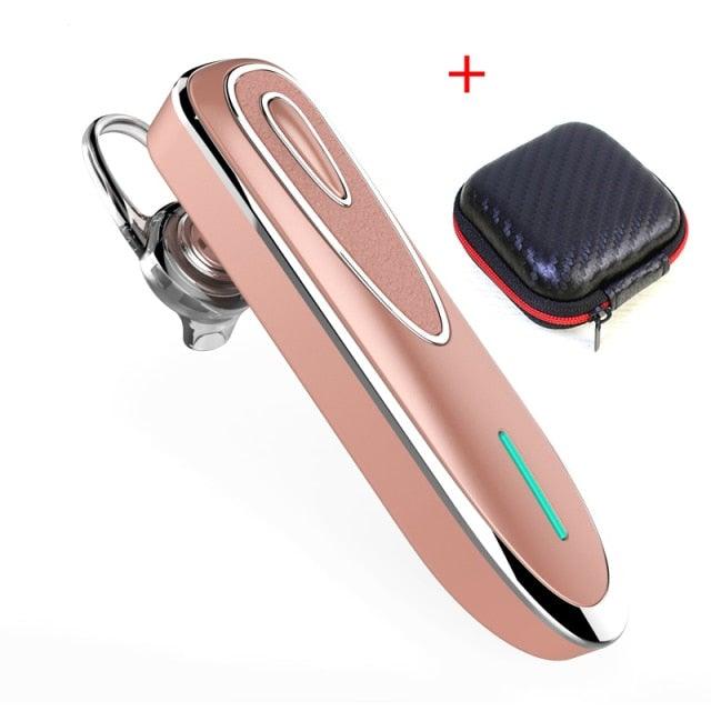 Mini Driving Wireless Music Earphone Noise Cancelling Design Handsfree Earphone With Microphone Super Long Standby Time Portable Lightweight Small Single Headphone With Headset Case Stevvex