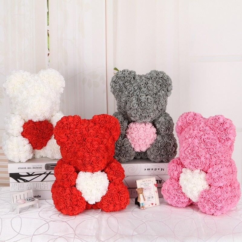 Mini Fake Rose Flower Heads 50/100/200 Pieces Teddy Bear of Roses 3cm Foam Wedding Flowers Accessories Make Bridal Hair Clips Headbands Dress Stevvex
