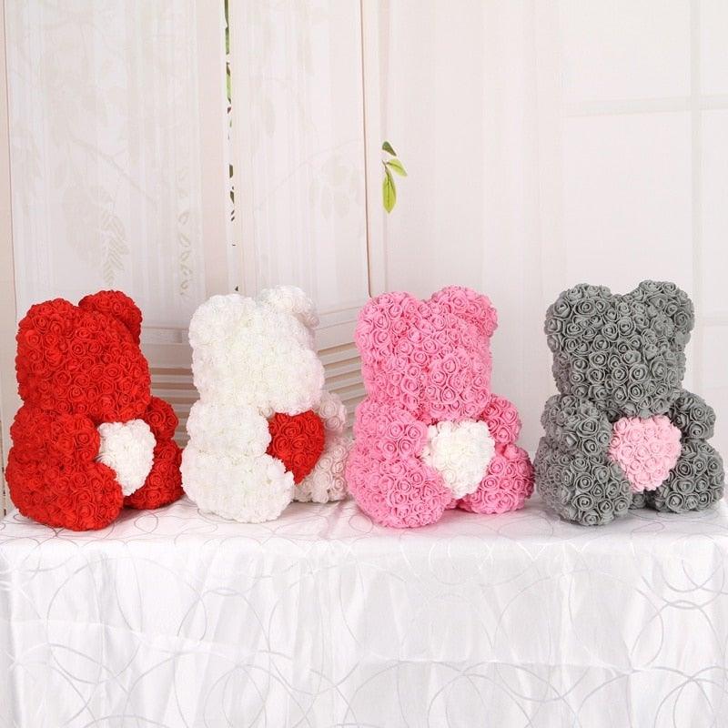 Mini Fake Rose Flower Heads 50/100/200 Pieces Teddy Bear of Roses 3cm Foam Wedding Flowers Accessories Make Bridal Hair Clips Headbands Dress Stevvex
