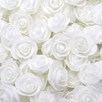 Mini Fake Rose Flower Heads 50/100/200 Pieces Teddy Bear of Roses 3cm Foam Wedding Flowers Accessories Make Bridal Hair Clips Headbands Dress Stevvex