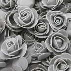 Mini Fake Rose Flower Heads 50/100/200 Pieces Teddy Bear of Roses 3cm Foam Wedding Flowers Accessories Make Bridal Hair Clips Headbands Dress Stevvex