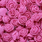 Mini Fake Rose Flower Heads 50/100/200 Pieces Teddy Bear of Roses 3cm Foam Wedding Flowers Accessories Make Bridal Hair Clips Headbands Dress Stevvex
