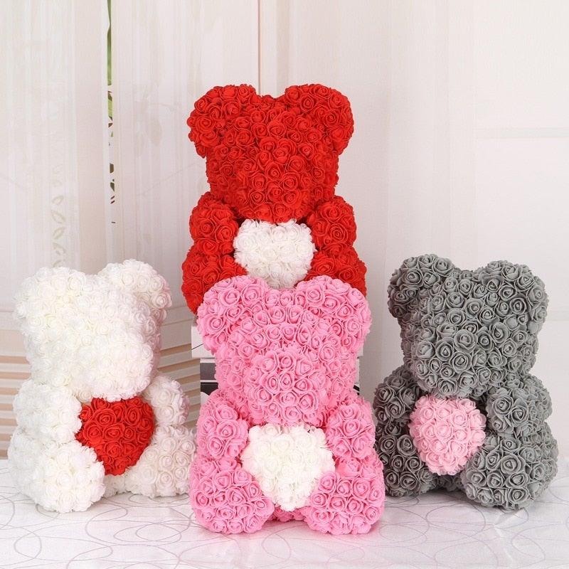 Mini Fake Rose Flower Heads 50/100/200 Pieces Teddy Bear of Roses 3cm Foam Wedding Flowers Accessories Make Bridal Hair Clips Headbands Dress Stevvex