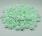 Mini Fake Rose Flower Heads 50/100/200 Pieces Teddy Bear of Roses 3cm Foam Wedding Flowers Accessories Make Bridal Hair Clips Headbands Dress Stevvex