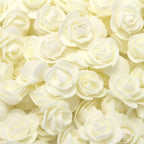 Mini Fake Rose Flower Heads 50/100/200 Pieces Teddy Bear of Roses 3cm Foam Wedding Flowers Accessories Make Bridal Hair Clips Headbands Dress Stevvex