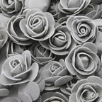 Mini Fake Rose Flower Heads 50/100/200 Pieces Teddy Bear of Roses 3cm Foam Wedding Flowers Accessories Make Bridal Hair Clips Headbands Dress Stevvex