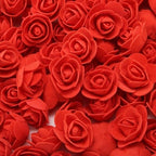 Mini Fake Rose Flower Heads 50/100/200 Pieces Teddy Bear of Roses 3cm Foam Wedding Flowers Accessories Make Bridal Hair Clips Headbands Dress Stevvex