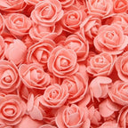 Mini Fake Rose Flower Heads 50/100/200 Pieces Teddy Bear of Roses 3cm Foam Wedding Flowers Accessories Make Bridal Hair Clips Headbands Dress Stevvex