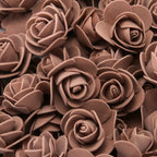 Mini Fake Rose Flower Heads 50/100/200 Pieces Teddy Bear of Roses 3cm Foam Wedding Flowers Accessories Make Bridal Hair Clips Headbands Dress Stevvex