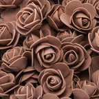 Mini Fake Rose Flower Heads 50/100/200 Pieces Teddy Bear of Roses 3cm Foam Wedding Flowers Accessories Make Bridal Hair Clips Headbands Dress Stevvex