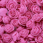 Mini Fake Rose Flower Heads 50/100/200 Pieces Teddy Bear of Roses 3cm Foam Wedding Flowers Accessories Make Bridal Hair Clips Headbands Dress Stevvex