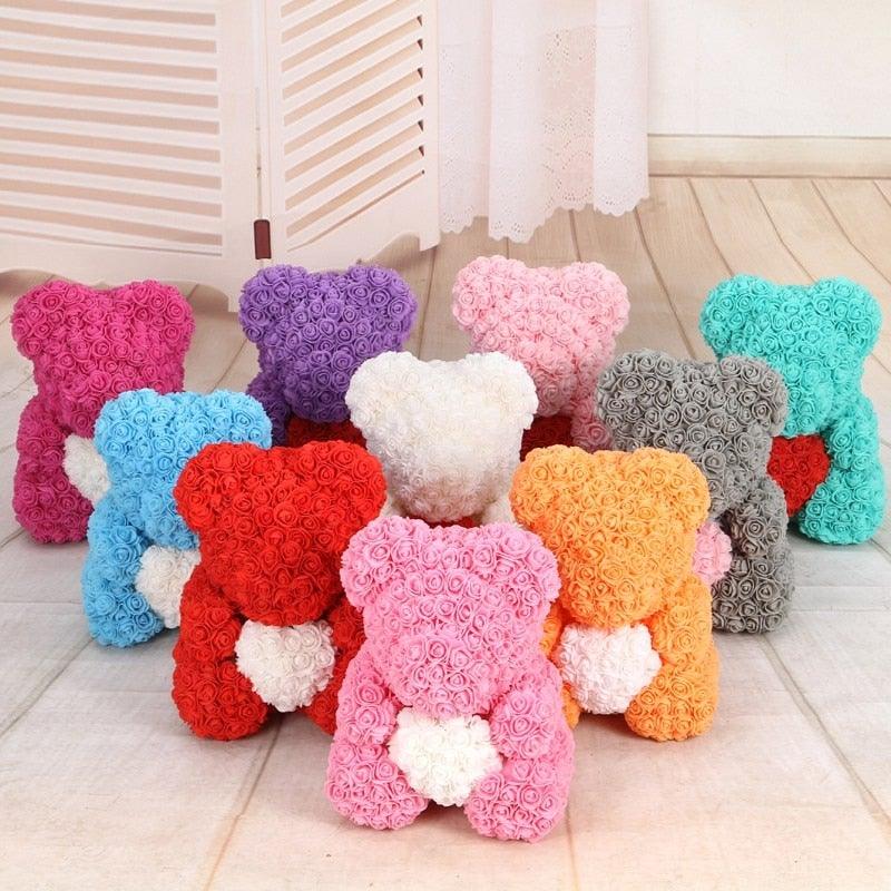 Mini Fake Rose Flower Heads 50/100/200 Pieces Teddy Bear of Roses 3cm Foam Wedding Flowers Accessories Make Bridal Hair Clips Headbands Dress Stevvex