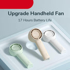 Mini Handheld Fan Unique Design Portable Fan Personal Hand Fan USB Rechargeable with Powerful Turbo Wind Mini Portable Fan with 18H Max Cooling Time USB Rechargeable Hand Fan Stevvex