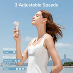 Mini Handheld Fan Unique Design Portable Fan Personal Hand Fan USB Rechargeable with Powerful Turbo Wind Mini Portable Fan with 18H Max Cooling Time USB Rechargeable Hand Fan Stevvex