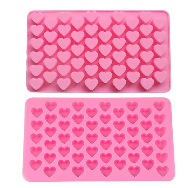 Mini Heart Mold Silicone Ice Chocolate Fondant Mould 3D Pastry Jelly Cookies Baking Cake Decoration Tools 5 Colors Silicone Mold Mini Heart Shape Silicone Ice Cube Molds Trays Chocolate Cute Pink Mold Stevvex