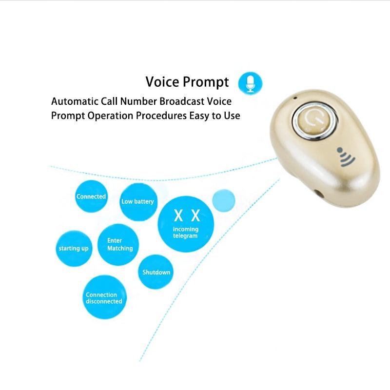 Mini Invisible Ture Wireless Earphone Noise Cancelling Bluetooth Headphone Handsfree Stereo Headset TWS Earbud With Microphone Smallest Bluetooth Earbud Invisible Bluetooth Earpiece for Cell Phones Mini Wireless Earbuds with Mic Stevvex