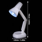 Mini LED Portable Solid Night Reading Desk Decoration Eye Protection Battery Table Lamp Home Model Kids Study Reading Light Tool Cute Study Lamps for Bedroom Décor Stevvex