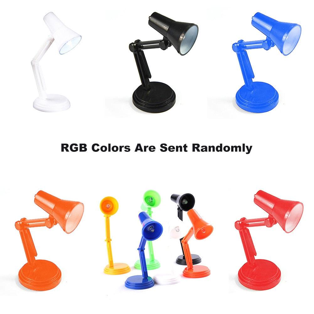Mini LED Portable Solid Night Reading Desk Decoration Eye Protection Battery Table Lamp Home Model Kids Study Reading Light Tool Cute Study Lamps for Bedroom Décor Stevvex
