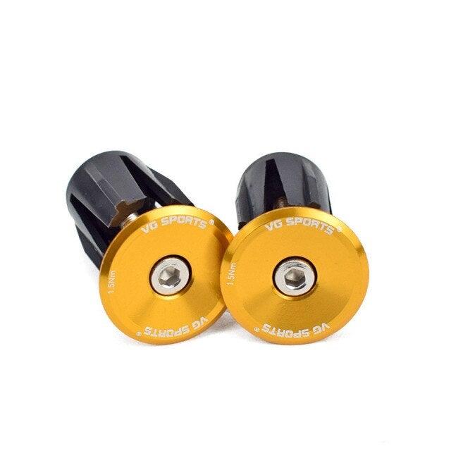 Mini Lightweight Lock Mountain Bicycle Grip Handlebar End Cap Handle Bar Grips End Plugs Mountain Bike Road Bicycle One Pair Bike Handlebar End Plugs Aluminum Alloy Expansion Handlebar Grips Cap Stevvex