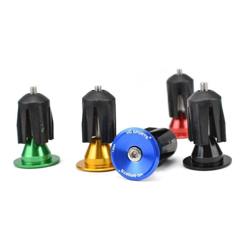 Mini Lightweight Lock Mountain Bicycle Grip Handlebar End Cap Handle Bar Grips End Plugs Mountain Bike Road Bicycle One Pair Bike Handlebar End Plugs Aluminum Alloy Expansion Handlebar Grips Cap Stevvex
