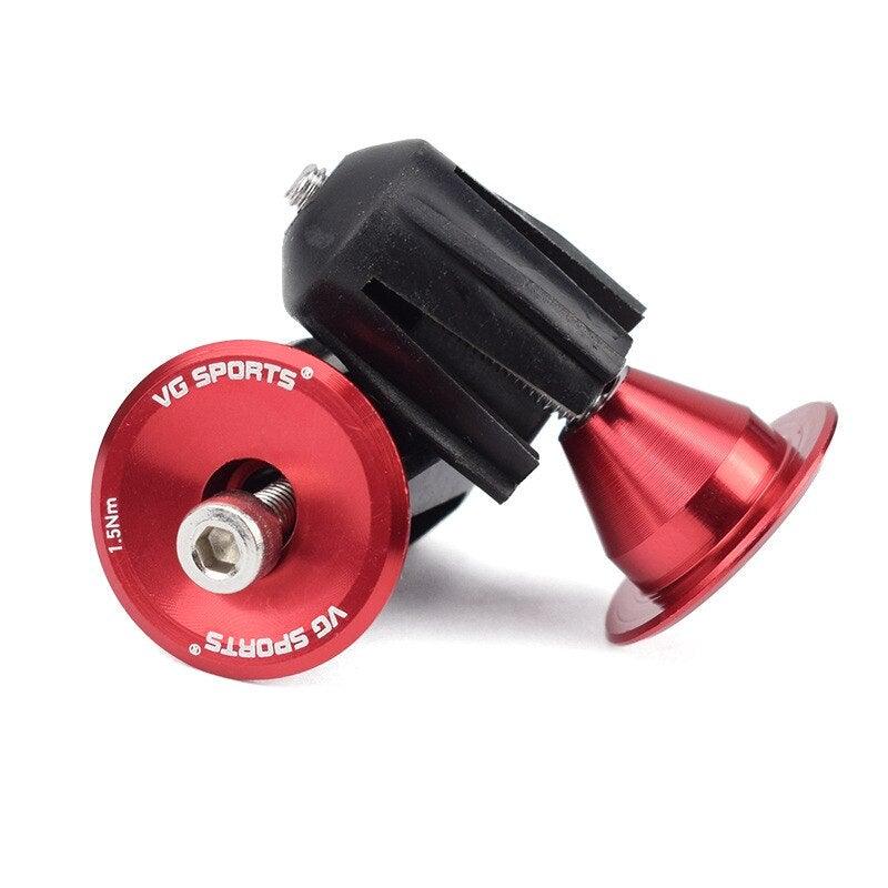 Mini Lightweight Lock Mountain Bicycle Grip Handlebar End Cap Handle Bar Grips End Plugs Mountain Bike Road Bicycle One Pair Bike Handlebar End Plugs Aluminum Alloy Expansion Handlebar Grips Cap Stevvex