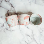 Mini Pink Hand-Painted Porcelain Cachepots Set Of 6 Decorative Planters BandsCo Straps