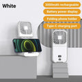 Mini Portable Outdoor Hand Fan Hanging Neck Fan USB Charging 3000mAh Battery Powered 180° Folding Wireless Table Air Cooling Fan 4 Adjustable Speed Portable Pocket Fan for Office Outdoor Travel Stevvex