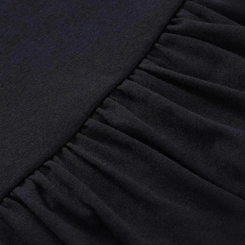 Mini Skirt Girls Sweet Black High Waist Pleated Skirt Cute Dark Lightweight Simple Design Skirts Stevvex