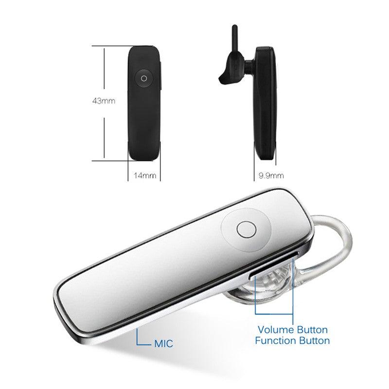 Mini Wireless Bluetooth Black Earphone Driving Handsfree Call Business Headset Improved Comfort Bluetooth Easy Pairing Headphone With Mic Long Distance Connection Earphone For All Smart Phones Stevvex
