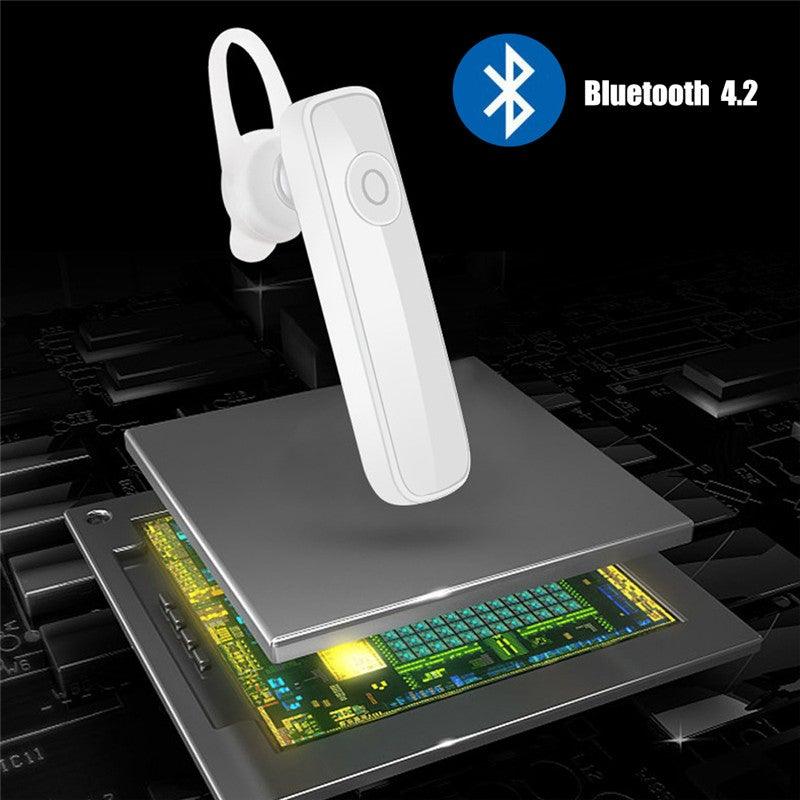 Mini Wireless Bluetooth Black Earphone Driving Handsfree Call Business Headset Improved Comfort Bluetooth Easy Pairing Headphone With Mic Long Distance Connection Earphone For All Smart Phones Stevvex