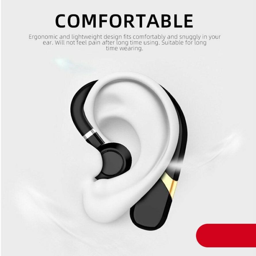 Mini Wireless Earbuds Bluetooth 5.0 In Ear Light-Weight Headphones Built-in Microphone Quality Sound Long Distance Wireless Bluetooth Earphone Ear Hook Business Single Headphone With Mic Handsfree Drive Call Sports Headset Earbud For Phones Stevvex