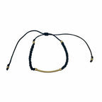 Minimal Cotton Thread Bar Bracelet Adjustable Handwoven Layering Wristband BandsCo Straps