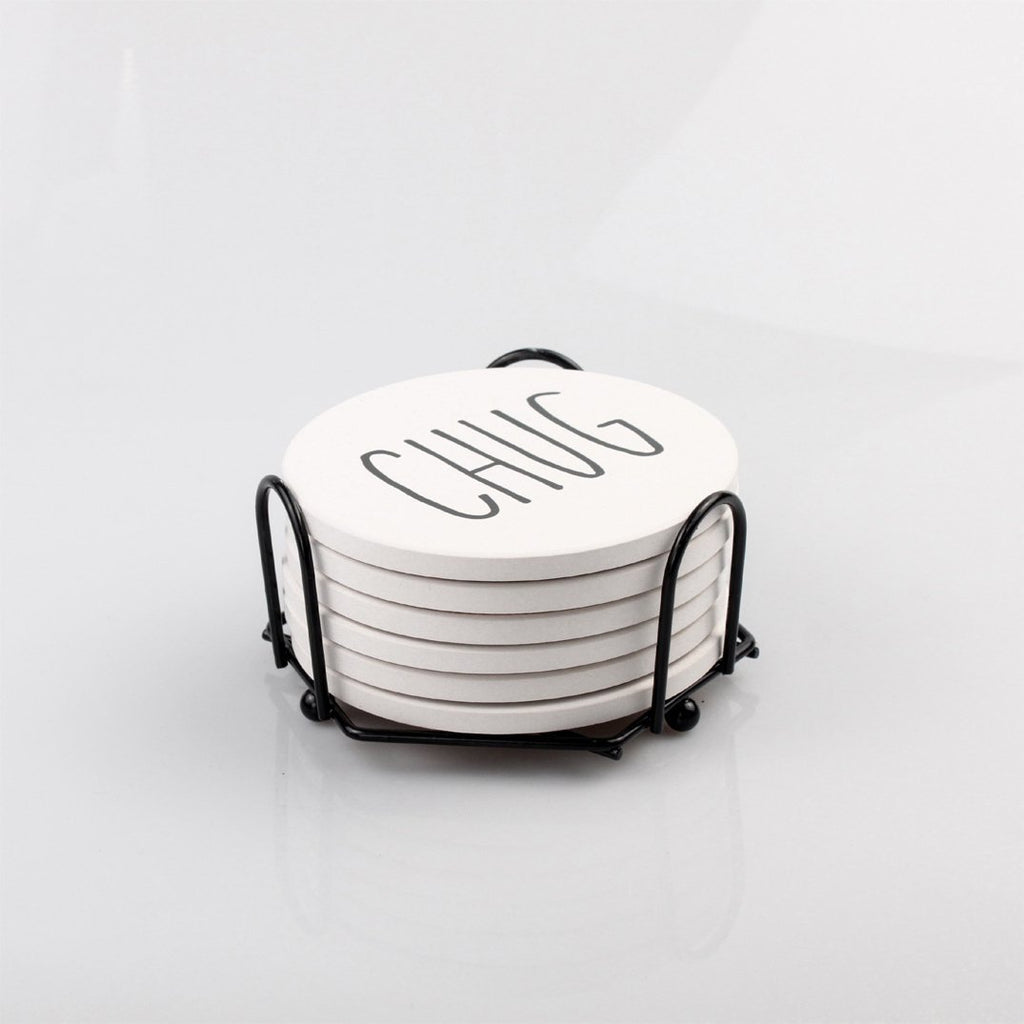 Minimalist Coasters Set - Modern Absorbent Drink Coasters for Home Decor BandsCo Straps