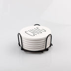 Minimalist Coasters Set - Modern Absorbent Drink Coasters for Home Decor BandsCo Straps