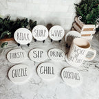 Minimalist Coasters Set - Modern Absorbent Drink Coasters for Home Decor BandsCo Straps