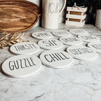 Minimalist Coasters Set - Modern Absorbent Drink Coasters for Home Decor BandsCo Straps