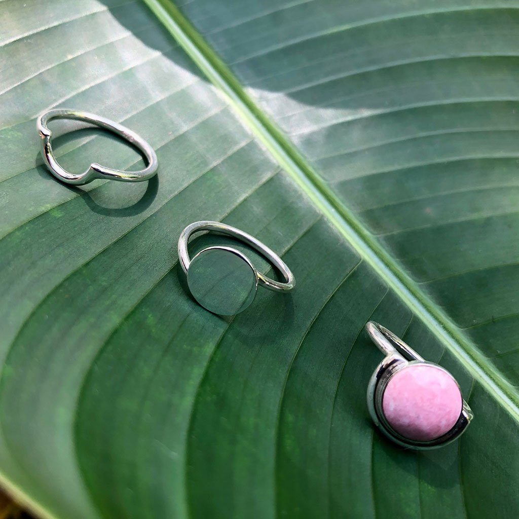 Sterling Silver Full Moon Ring Minimalist Luna Band Size 7 Handmade Peru BandsCo Straps