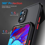 Minimalistic Shockproof Armor Case For iPhone 13 14 12 11 Pro Max XR XS X Luxury Silicone Bumper Clear Hard Cover Mini Luxury Silicone Bumper Clear Hard Cover Stevvex