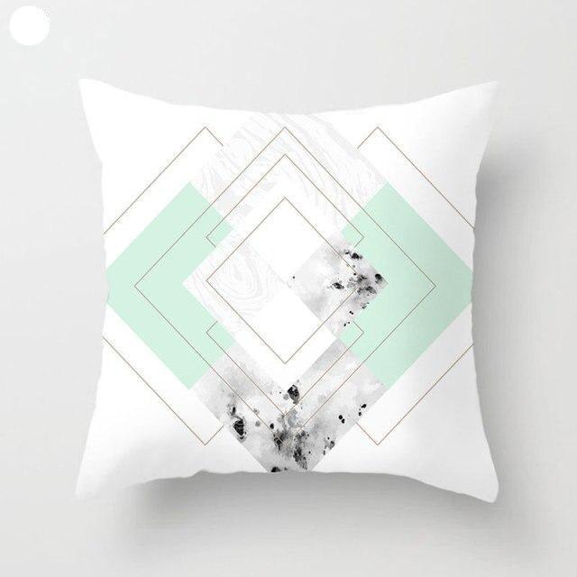 Mint Green Cushion Cover Pillowslip Home Supplies Decorative Fresh Mint Green Gray Watercolour Stripes Generic Solid Decorative Bedroom Pillow Cases Covers Pillow Case Simple Living Room Stevvex