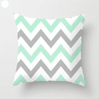 Mint Green Cushion Cover Pillowslip Home Supplies Decorative Fresh Mint Green Gray Watercolour Stripes Generic Solid Decorative Bedroom Pillow Cases Covers Pillow Case Simple Living Room Stevvex