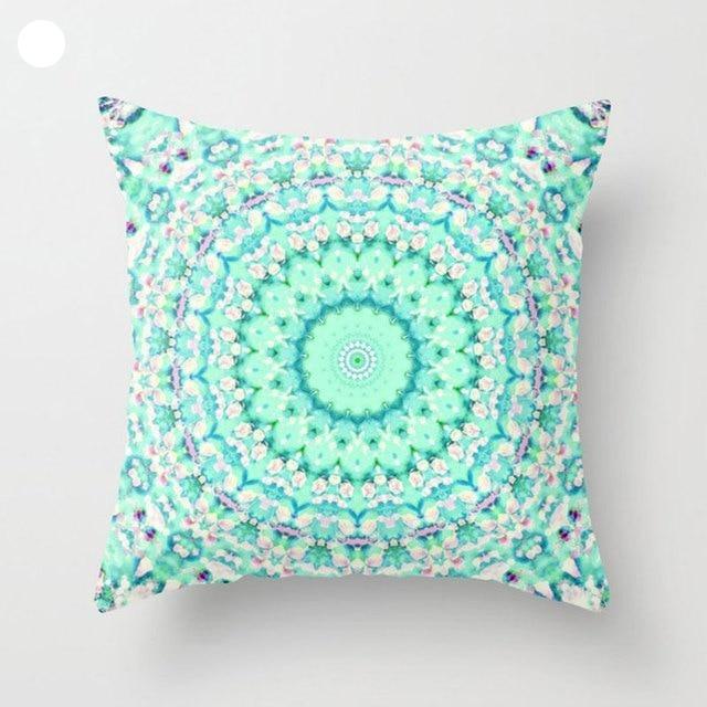 Mint Green Cushion Cover Pillowslip Home Supplies Decorative Fresh Mint Green Gray Watercolour Stripes Generic Solid Decorative Bedroom Pillow Cases Covers Pillow Case Simple Living Room Stevvex