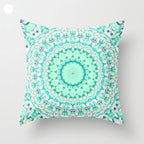 Mint Green Cushion Cover Pillowslip Home Supplies Decorative Fresh Mint Green Gray Watercolour Stripes Generic Solid Decorative Bedroom Pillow Cases Covers Pillow Case Simple Living Room Stevvex