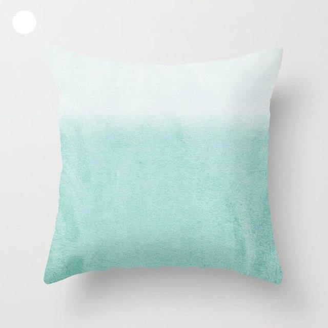 Mint Green Cushion Cover Pillowslip Home Supplies Decorative Fresh Mint Green Gray Watercolour Stripes Generic Solid Decorative Bedroom Pillow Cases Covers Pillow Case Simple Living Room Stevvex